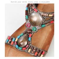 Sandalias de Mujer Verano 2025 |   Zapatos Bohemios Étnicos con Cristales |   Sandalias Deportivas Playa Suela Blanda Antideslizante - Moda Elegante y Confort - details 35