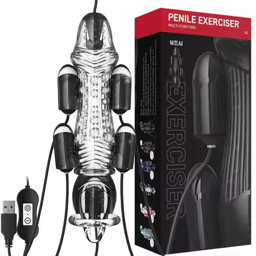 Estimulador de Glándulos para Hombres Vibrador de 5 Huevos Rebotando Masajeador de Prostate para Entrenamiento Sensual - 1