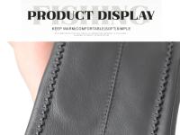 Guantes de piel de oveja para mujer, manoplas cortas de terciopelo fino para pantalla táctil, de cuero, de buena calidad, para invierno, 2226 - details 162
