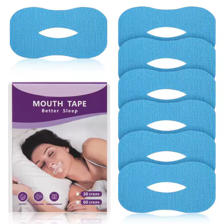Cinta bucal HRKVSK para dormir, antirronquidos, transpirable, mejora el sueño, 30 piezas - 1