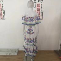 Nuevo vestido largo con vuelo y estampado de flores rojas de un hombro para primavera y verano 2025 - details 41