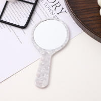 Espejo redondo de acetato Retro, espejo de maquillaje portátil y compacto, espejo pequeño de mano para retoque de maquillaje diario - details 6