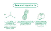 Featured ingredients of CALAMINE Pore Control Capsule Serum