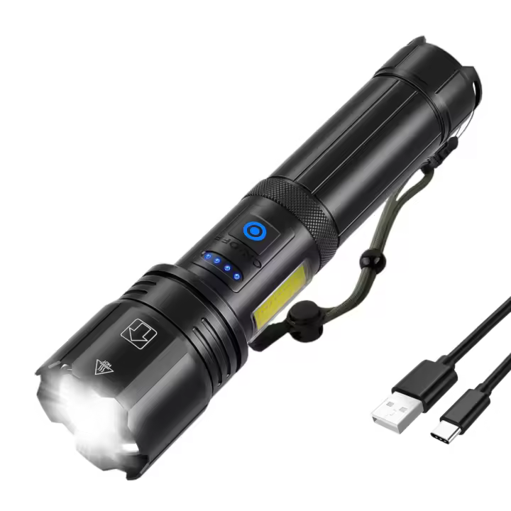 ZVD Linterna LED Recargable de 30000 Lúmenes Impermeable, Batería de Litio, Fuente de Luz para Emergencias en Casa y Camping - 1