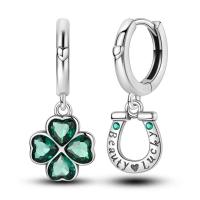 Pendientes coloridos de plata de circonio, cruz, calavera, torre de hierro, pluma estilográfica, taza de café, estrellas, regalos de mujer, joyería de boda - details 32