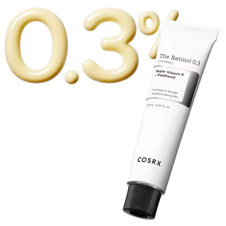 Crema COSRX Retinol 0,3%, 0,67 oz, regalos del día de la madre para mamá, crema antienvejecimiento para ojos y cuello con tratamiento retinoide para reafirmar la piel, - 1