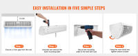 SucceBuy Cortina de aire interior comercial, superpotencia, ventilador sobre puerta montado en la pared con certificación UL con velocidades, interruptor de límite de servicio pesado, fácil de instalar sin calefacción - details 3