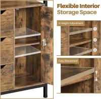 Armario de Baño de Madera Diseño de Cajón y Estante Ajustable Ideal para Cocina y Sala de Estar - details 23