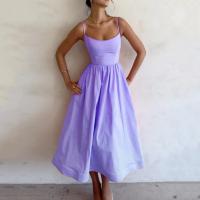 Vestido Midi Sin Mangas De Encaje Rosa Elegante Para Mujer Verano 2024 Estilo Casual Traje De Vestir A-Line Zipper - details 24