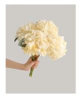 Ramo de hortensias de tela de seda DIY, paquete de flores artificiales Retro Vintage, decoración de boda de flores falsas - details 13