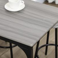 Conjunto de mesa alta de bar y 4 taburetes, mesa alta de cocina con taburetes estilo industrial, marco de metal para salón, marrón rústico - details 17