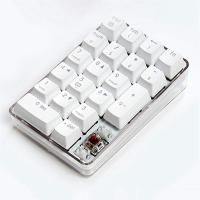 Teclado numérico mecánico GATERON marrón con cable para juegos, carcasa de cristal, retroiluminado blanco, 21 teclas, numérico, 4 Uds. - details 1