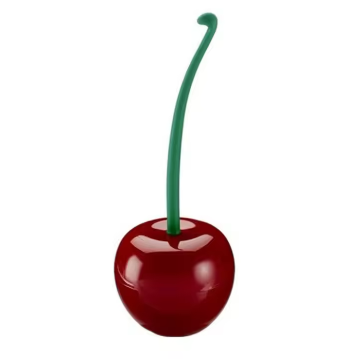 Juego de Inodoro con Escobilla Cepillo de Baño en Forma de Cereza para Limpieza de Ducha, Esquinas, Cocina - 1