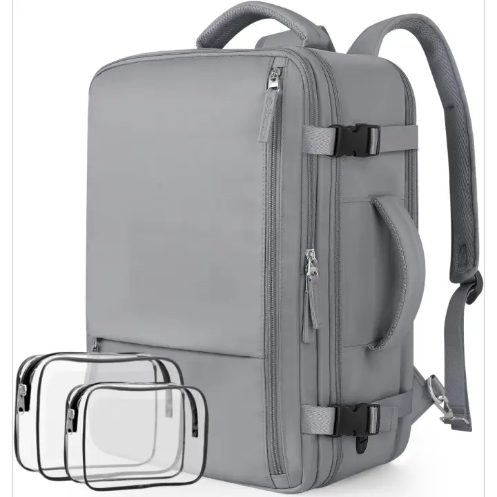 Mochila Viaje para Mujer Hombre, Maletas de Viaje Cabina con 2 Bolsas Organizadoras para Vacaciones Negocios Viajes Escuela - 1