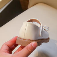 Zapatos De Cuero Para Niñas Beige Con Cordón Y Bajo Suave Antideslizante Para Primavera Otoño Zapatos Solos Para Bebés Y Niños De 2 a 18 Años - details 5