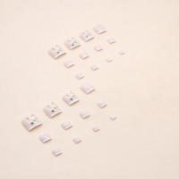 Dulces pegatinas de uñas de primavera, uñas artificiales para mujeres, decoración DIY para pies en casa - details 1