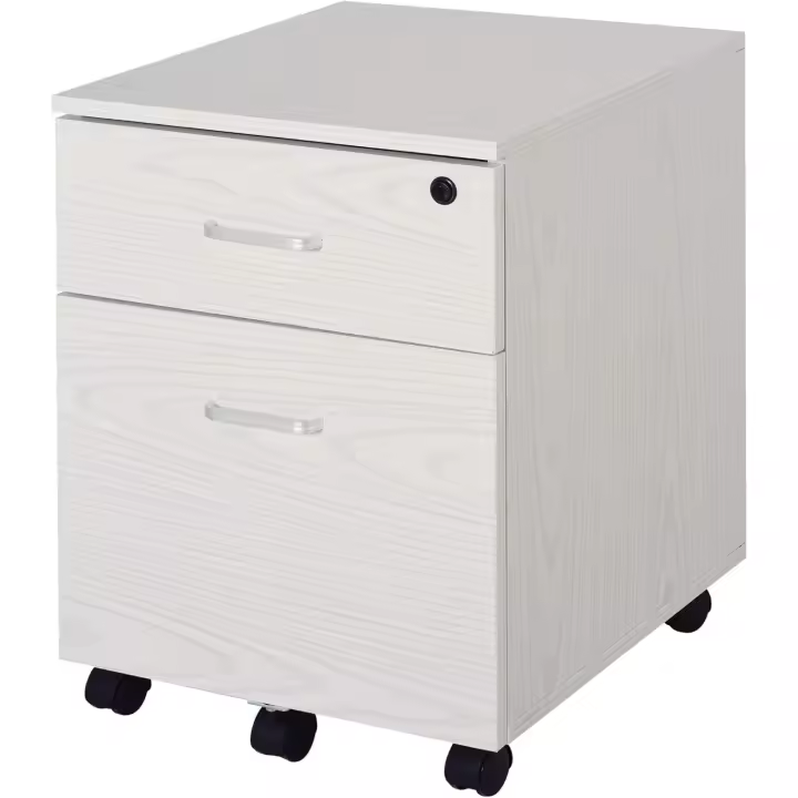 Archivos Suspendidos con 2 Cajones y Cerradura 40x45x55,6 cm Blanco - 1