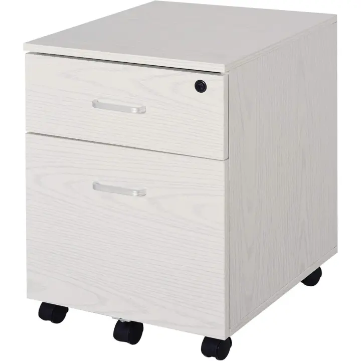 Archivos Suspendidos con 2 Cajones y Cerradura 40x45x55,6 cm Blanco - 1