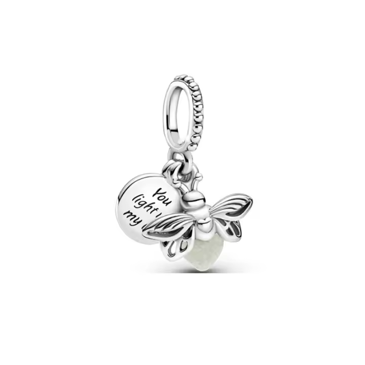 Pulsera colgante de luciérnaga que brilla en la oscuridad, joyería para mujer, regalo, hecha con plata - 1