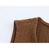 Conjunto de moda para mujer, top sin mangas de cintura alta y pantalones con botones, elegante para mujer - details 15