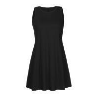 Vestido informal de verano para mujer, ropa playera, plisada, lisa, con bolsillos - details 4