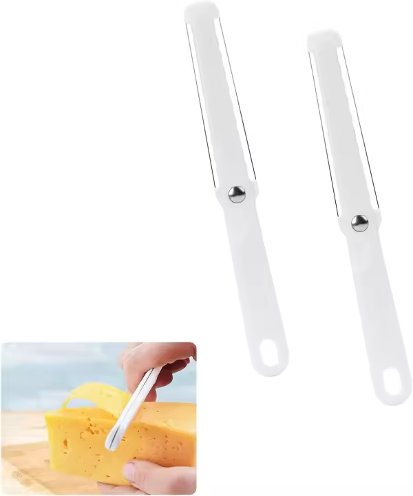 Paquete de 2 rebanadores de queso, utensilios de cocina, cortador de alambre para queso - 1
