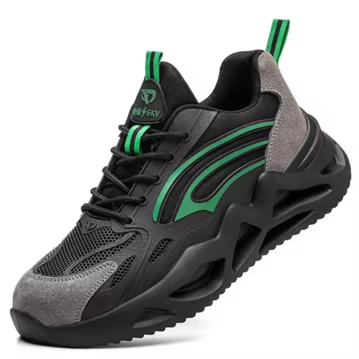 Zapatos de seguridad con punta de plástico para electricista, zapatillas de trabajo ligeras con aislamiento, ANTIPERFORACIONES - 1