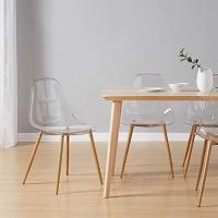 Sillas de Comedor Nórdicas Elegantes Versátiles, Transparentes, Acrílico, Paquete de 4 - details 1