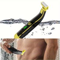 Afeitadora eléctrica recargable para hombres, maquinilla de afeitar para Barba, recortadora corporal, máquina de limpieza para el cuidado facial del cabello, regalos de vacaciones - details 8