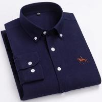 Camisas de caballo bordadas para hombre, ropa de calle de gran tamaño, 2025 algodón, Oxford, informal, manga larga, talla grande, 100% - details 5