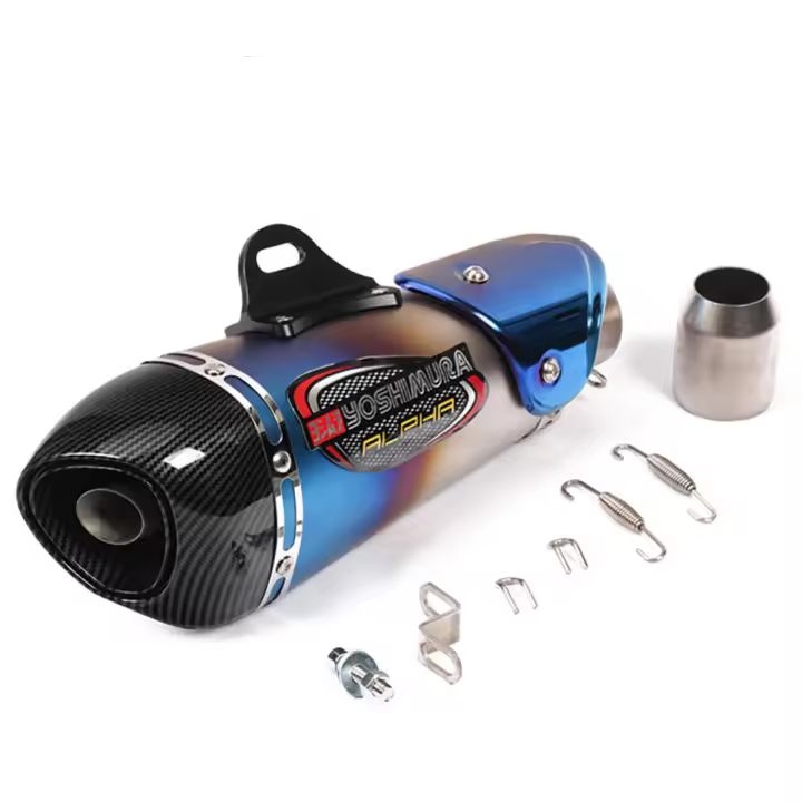 Escapa el ruido con estilo Tubo de escape redondo de marca RESPRACE para motocicletas Yamaha - 1