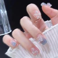 Pack de 24 piezas uñas removibles media y larga manicura parche uñas postizas - details 36