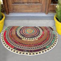 Alfombra Interior Semicircular Boho Absorbente y Antideslizante para Dormitorio - details 6