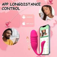 Vibrador de punto G inalámbrico con Bluetooth para mujer, consolador telescópico, estimulador de clítoris, Vagina, bragas de huevo de amor, Juguetes sexuales para adultos - details 5