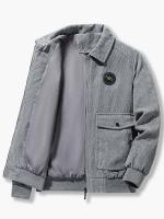 Chaqueta Casual de Corduroy para Hombres A Prueba de Viento, Cierre de Cremallera, Forro de Poliéster, Ligera para Primavera/Verano 21 - details 6