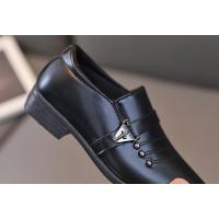 Zapatos escolares de cuero para niños, mocasines versátiles de tacón bajo, color negro, para fiesta y boda - details 4