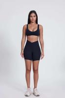 Conjunto de Yoga de 2 Piezas para Mujeres Sujetador Deportivo Abierto, Shorts de Cintura Cruzada, Traje de Entrenamiento Fiess de Alta Elasticidad Conjunto de Gimnasio - details 5