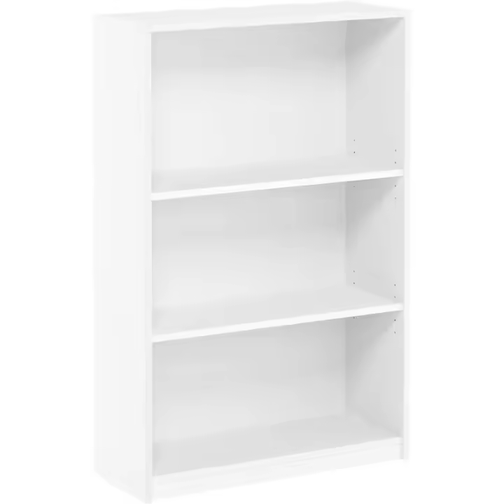 24,1f. x 62,2an. x 102,4al. Simply Home Librería Ajustable de 3 Niveles, Blanco - 1