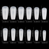 Puntas de uñas postizas 3D de gemometría, 504 piezas, para extensiones de uñas, salón de uñas y uso doméstico - details 5