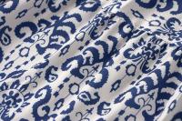 Vestido corto informal con estampado Floral para mujer, minivestido playero bohemio con manga de loto y cuello en V, color azul - details 14