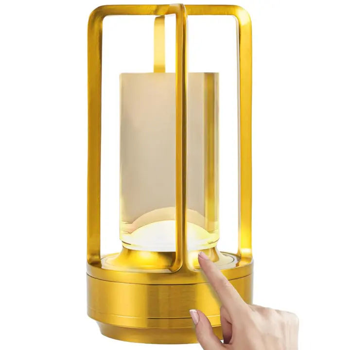 Lámpara de Mesa LED con Sensor Táctil Recargable, Ajustable a 3 Colores, Luz Ambiental Creativa para Decoración de Habitación - 1