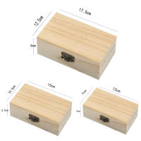 Caja de Madera de Alta Calidad S/M/L con Tapa Artesanal y Encaje Cuadrado para Decoración del Hogar y Almacenamiento de Suministros - details 4
