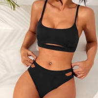 2025 nuevo traje de baño dividido sin tirantes para mujer, Bikini Sexy de playa, traje de baño de aguas termales - details 2