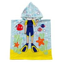 Toallas para niñas pequeñas, capa con capucha, bata de baño de playa, albornoz de microfibra suave para niños, Poncho de piscina, toalla de viñetas de animales - details 11