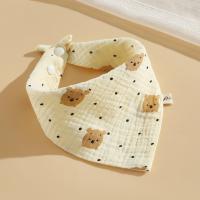 Baberos de muselina con estampado para bebé, paño con botón a presión, toalla de Saliva de algodón de Color sólido, paños suaves para eructar, 1 unidad, 3 piezas, 6 piezas - details 2