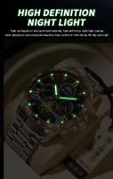 Reloj de Pulsera de Cuarzo de Lujo para Hombres Automático Correa de Acero Dorado - details 5