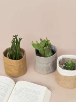 Cesta de lámpara de tela lavable de papel kraft Retro, cubierta de cesta de flores, portalápices, artículos para el hogar para maquillaje de escritorio - details 12