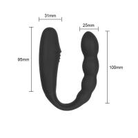 Consolador 2 en 1, vibradores con tapón Anal para mujer, pinzas para clítoris y pezones, dilatador de trasero, masturbador femenino, Juguetes sexuales inalámbricos para adultos 18 eróticos - details 0