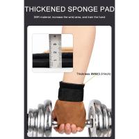 Guantes de Gimnasio de Cuero de Vaca Almohadillas Antideslizantes para Levantamiento de Cinturón de Peso Equipo de Fitness Portátil - details 5