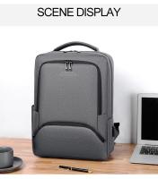 Bolso bandolera de negocios para hombre, bolso de hombro impermeable con compartimento para ordenador portátil, puerto de carga USB, tela Oxford de alta calidad, logotipo impreso de viaje - details 10